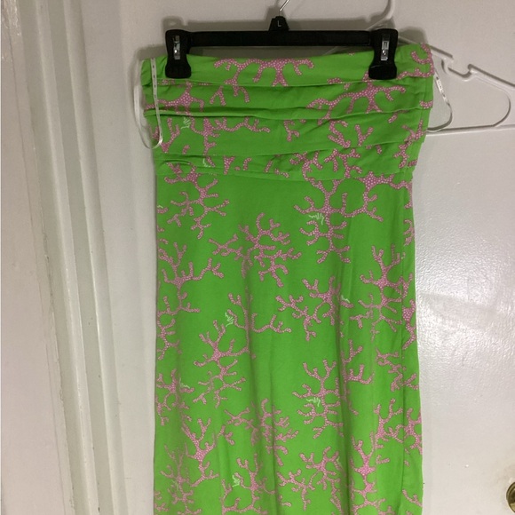 Lilly Pulitzer Petula Strapless Dress “Coral Me Crazy” Size Small - Picture 3 of 6